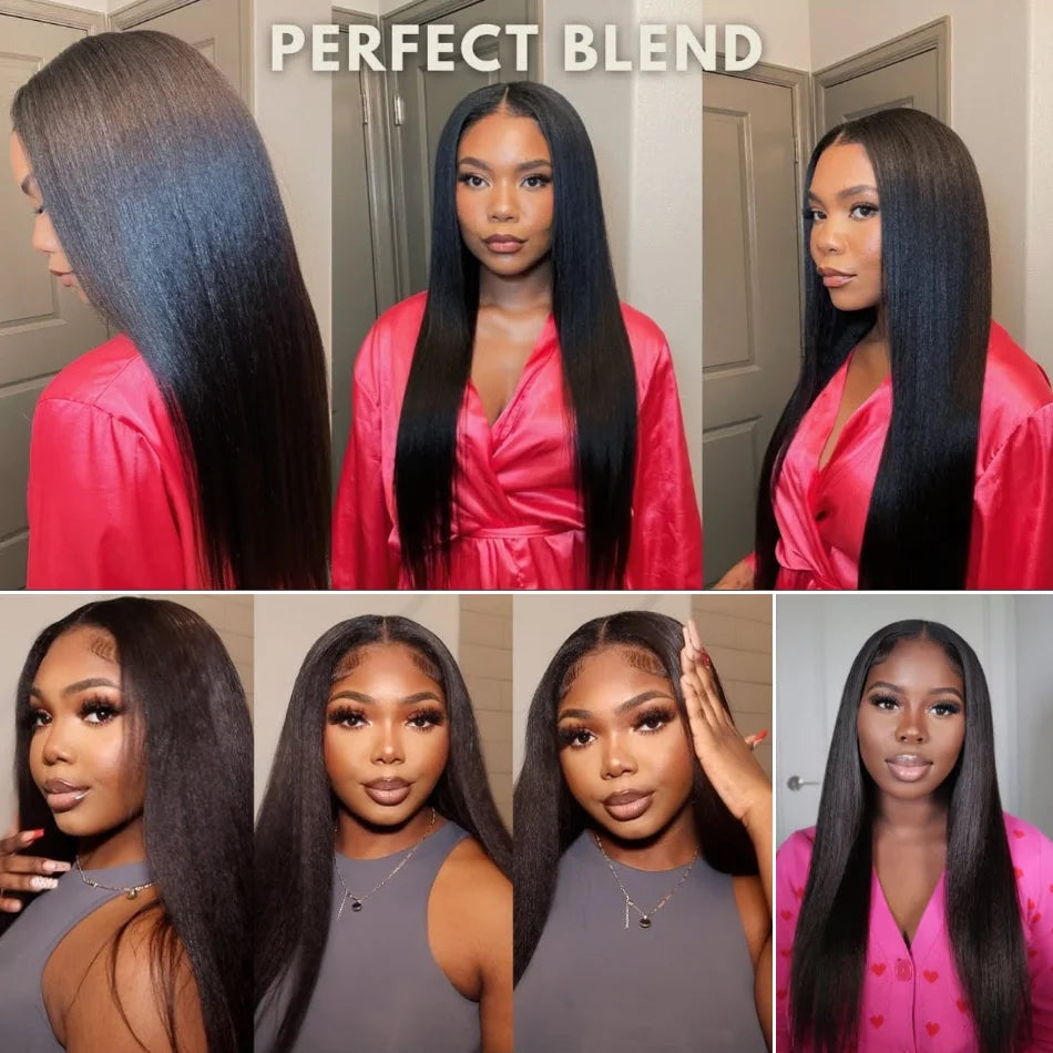 Unice Hair U PART WIG Kinky Straight Wigs Easy Blend U Part Wig V Part Wig Beginner Friendly 100% Human Hair Wigs