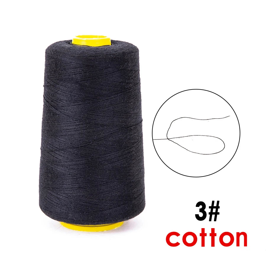 Alileader New Black Nylon Hair Weaving Thread For Hair Extensions 1500M Wig Thread For Sewing Threads For Sewing Machine Cotton