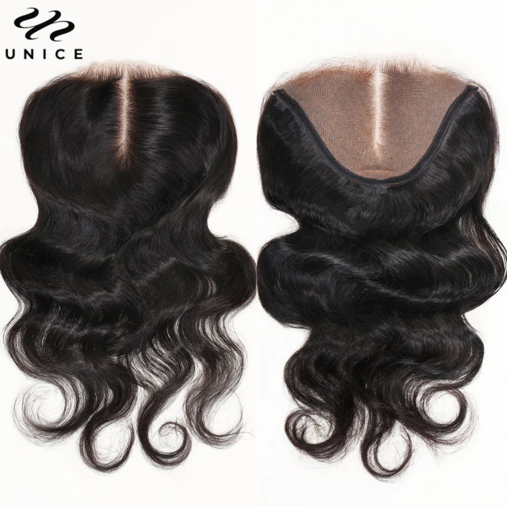 UNICE Hair Replaceable Lace Closure For Magic Lace Wigs Pre Cut Pre Bleached 7x5 Lace Closure