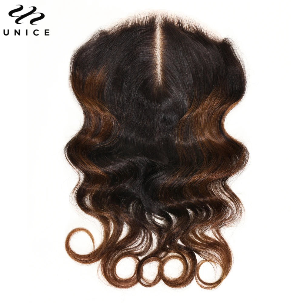 UNICE Hair Replaceable Lace Closure For Magic Lace Wigs Pre Cut Pre Bleached 7x5 Lace Closure