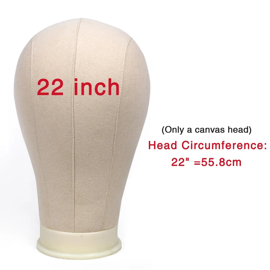 Alileader Wig Head Set Canvas Block Head For Making Wig Styling Tools Mannequin Wig Head Stand C/T-Pins Wig Caps Wig Melt Band