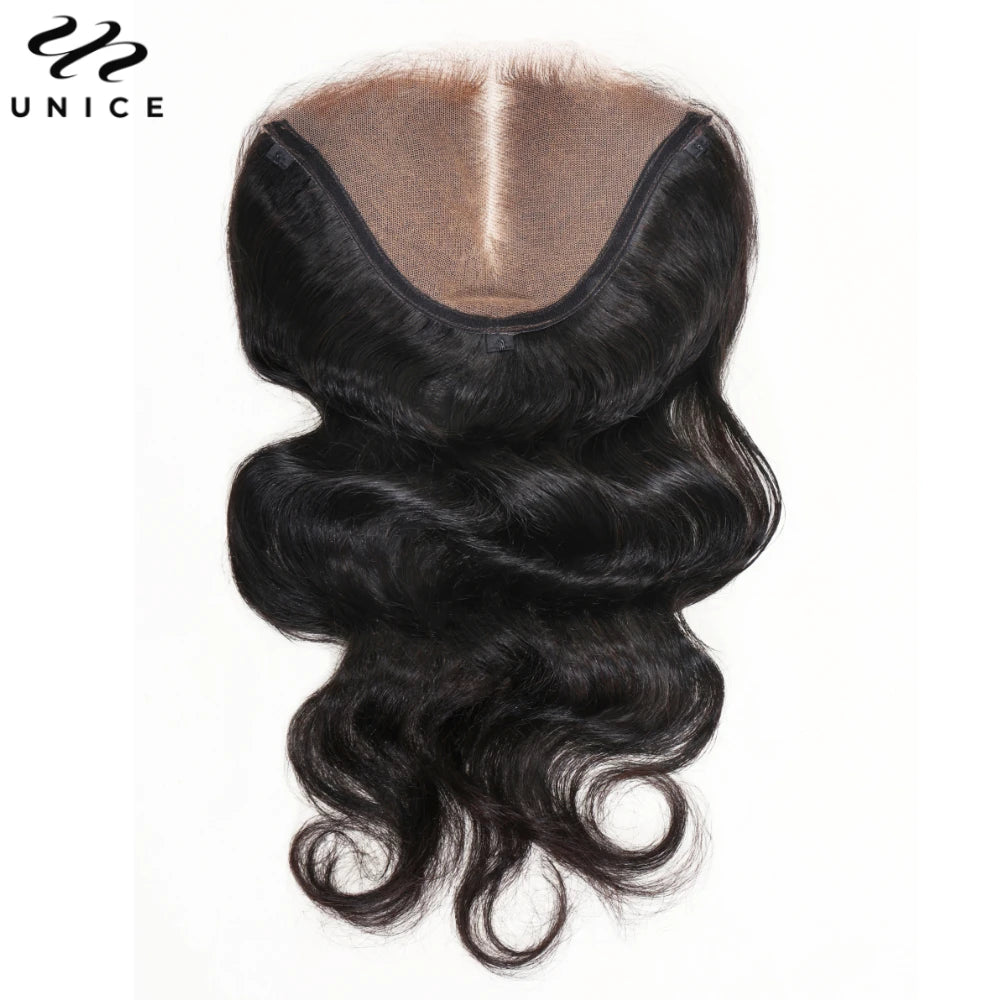 UNICE Hair Replaceable Lace Closure For Magic Lace Wigs Pre Cut Pre Bleached 7x5 Lace Closure