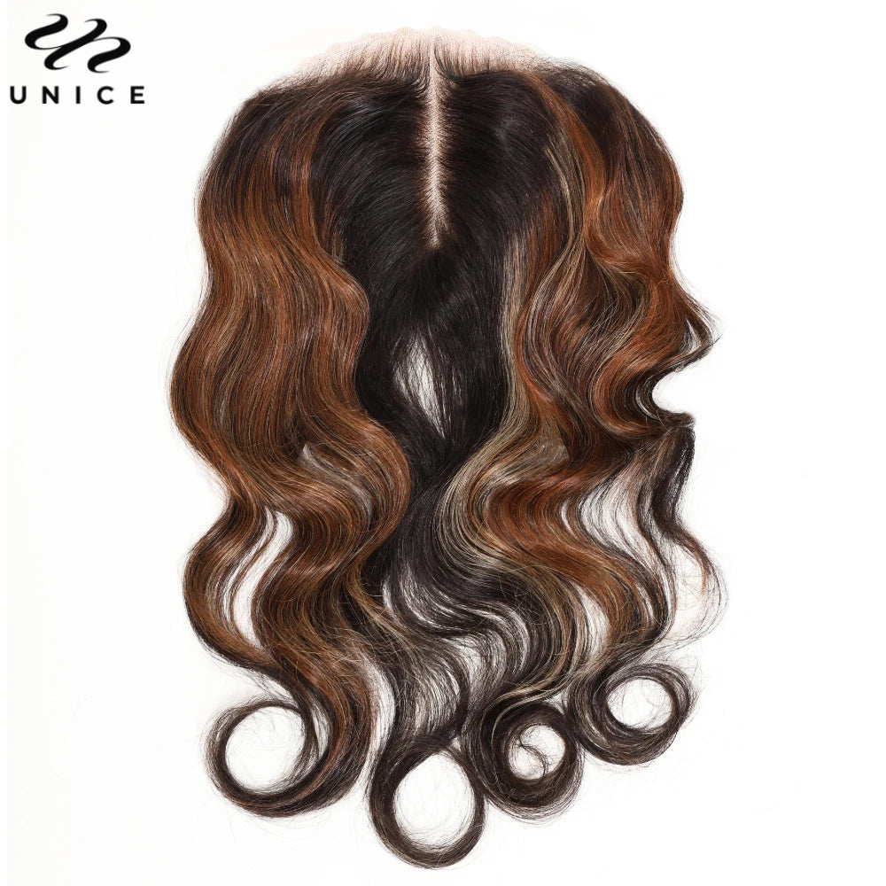 UNICE Hair Replaceable Lace Closure For Magic Lace Wigs Pre Cut Pre Bleached 7x5 Lace Closure