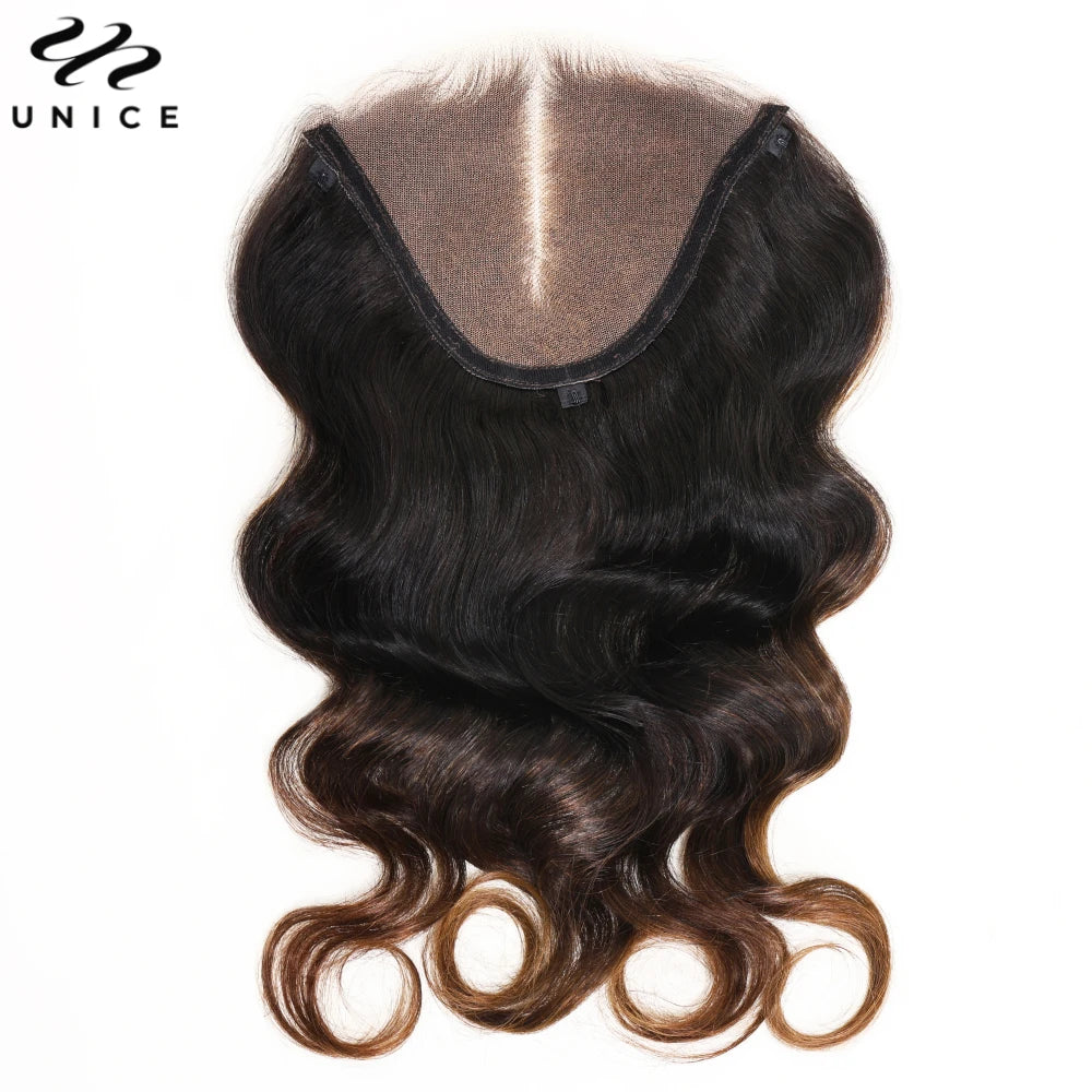 UNICE Hair Replaceable Lace Closure For Magic Lace Wigs Pre Cut Pre Bleached 7x5 Lace Closure
