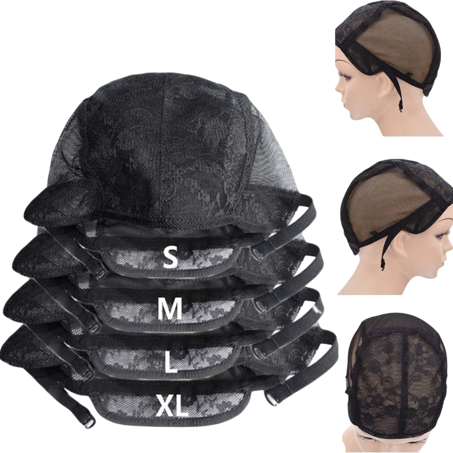 Alileader 1Pcs Lace Wig Cap For Making Wigs With Adjustable Straps Waving Cap Elastic Band For Wigs Stretchable Double Lace Nets