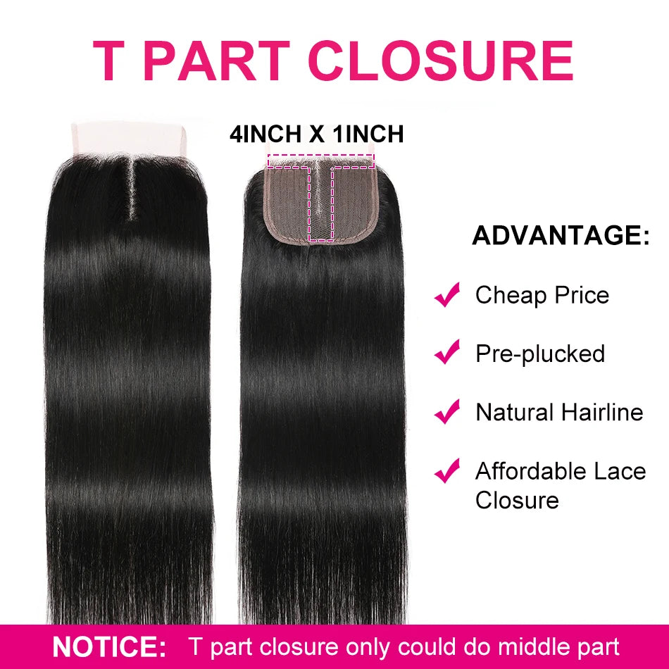 UNice Hair 5x5 HD Lace Closure Brazilian Straight Hair Lace Closure Virgin Human Hair Closure 4"x4" Swiss Lace 1 PCS