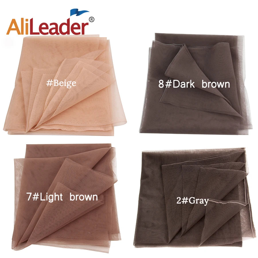 AliLeader Cheap 1/4 Yard Make Lace Front Human Hair Wigs Foundation Hairnet Transparent Swiss Lace Net For Wig Making Material