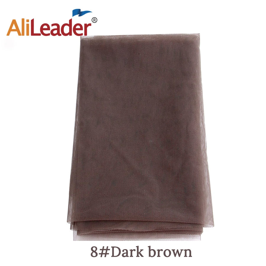 AliLeader Cheap 1/4 Yard Make Lace Front Human Hair Wigs Foundation Hairnet Transparent Swiss Lace Net For Wig Making Material