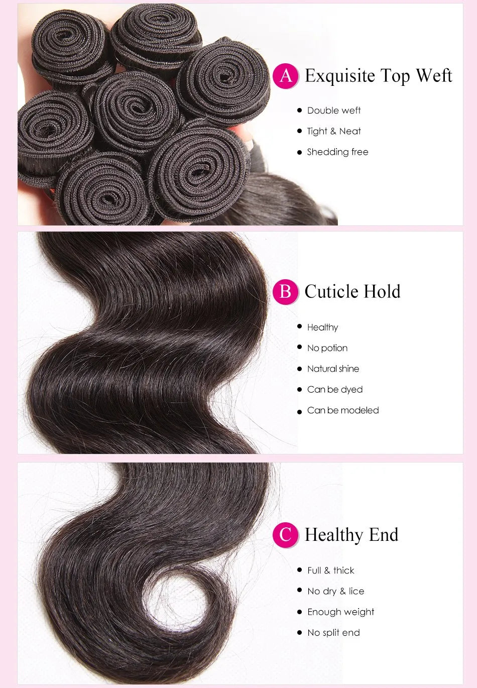 UNice Hair Virgin Human Hair 4 Bundles with Closure Peruvian Body Wave with Closure Human Hair Lace Closure with Bundles