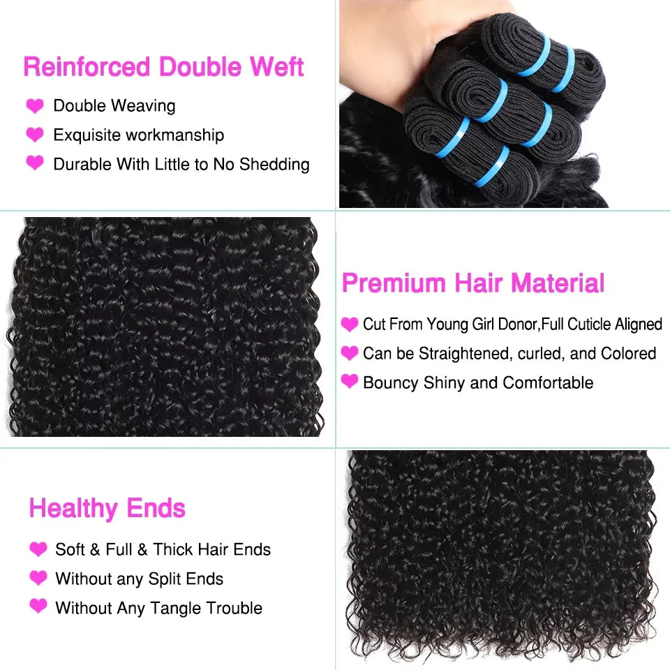 PerisModa Water Wave Bundles For Women Peruvian Weaving Virgin Human Hair Extensions Wet and Wavy Human Hair Bundles 1/3/4 Pcs