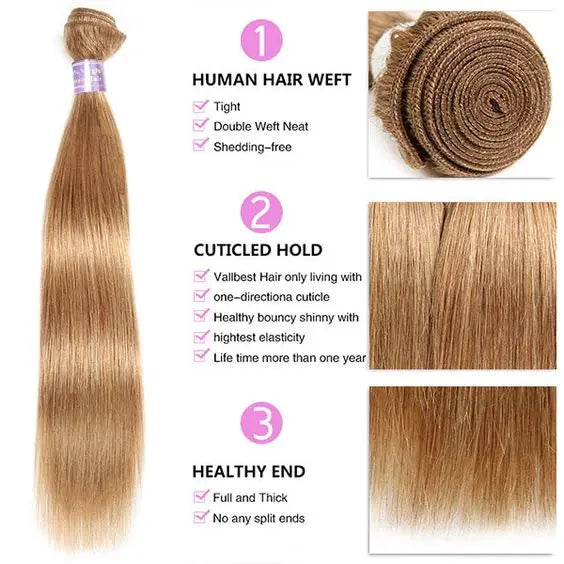 Ali Grace Hair Bone Straight Bundles Weaves 100% Remy Honey Blonde 613 human hair bundles #8 Ash Hair Extensions 95g±5g