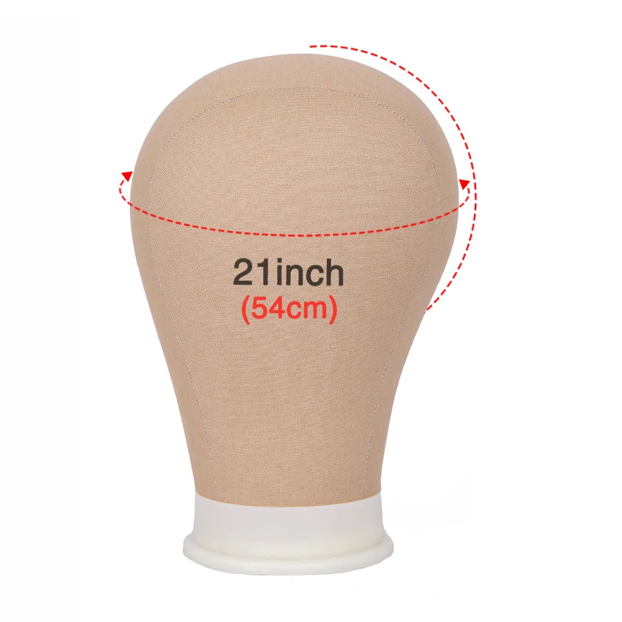 Alileader Wig Head Set Canvas Block Head For Making Wig Styling Tools Mannequin Wig Head Stand C/T-Pins Wig Caps Wig Melt Band