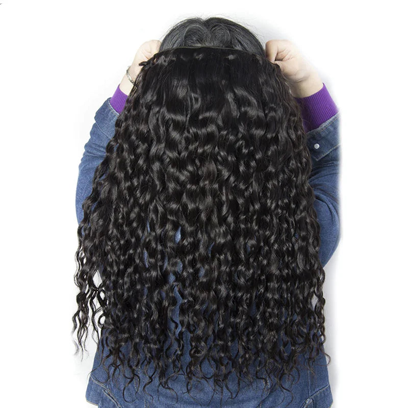 PerisModa Water Wave Bundles For Women Peruvian Weaving Virgin Human Hair Extensions Wet and Wavy Human Hair Bundles 1/3/4 Pcs
