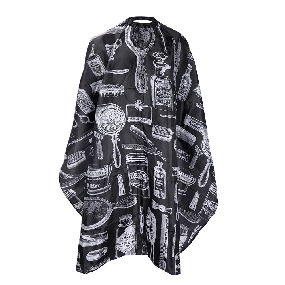 Alileader Professional Hairdressing Salon Nylon Cape with Buckle Snap,Barber Styling Cape,Unisex Black Hair Cutting Cape
