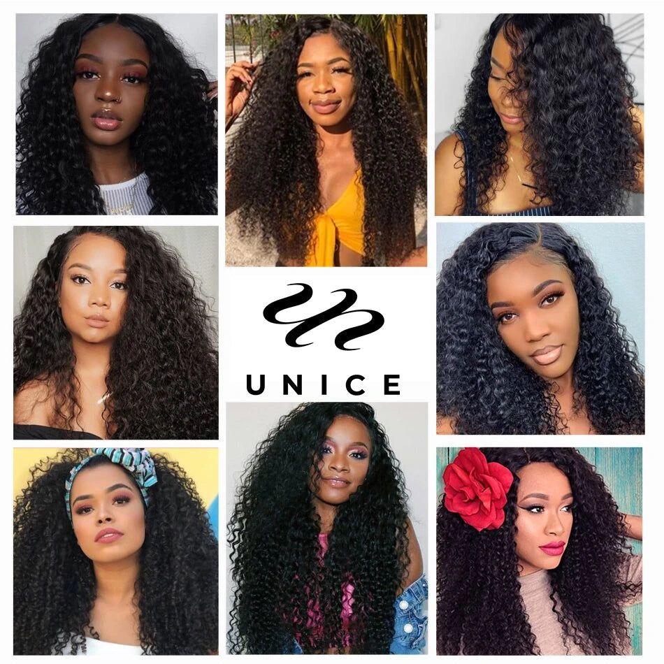 UNice Hair Curly Lace Closure Brazilian Hair 5x5 HD Lace Closure Free Part Human Hair Closure 10-20inch
