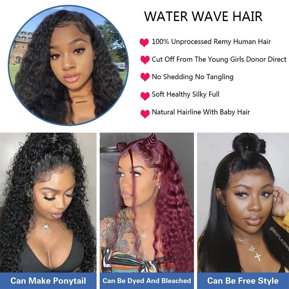 PerisModa Water Wave Bundles For Women Peruvian Weaving Virgin Human Hair Extensions Wet and Wavy Human Hair Bundles 1/3/4 Pcs