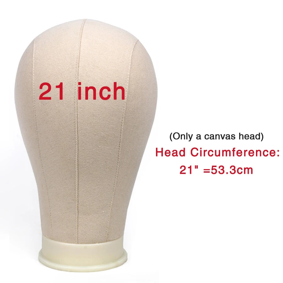 Alileader Wig Head Set Canvas Block Head For Making Wig Styling Tools Mannequin Wig Head Stand C/T-Pins Wig Caps Wig Melt Band
