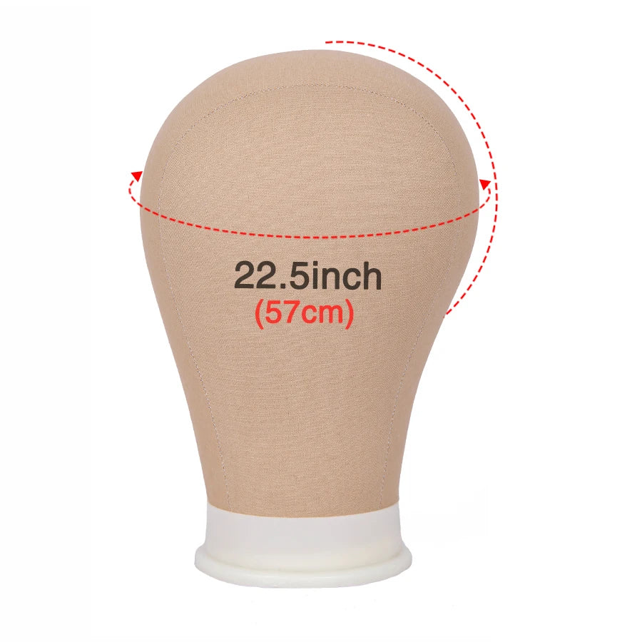 Alileader Wig Head Set Canvas Block Head For Making Wig Styling Tools Mannequin Wig Head Stand C/T-Pins Wig Caps Wig Melt Band