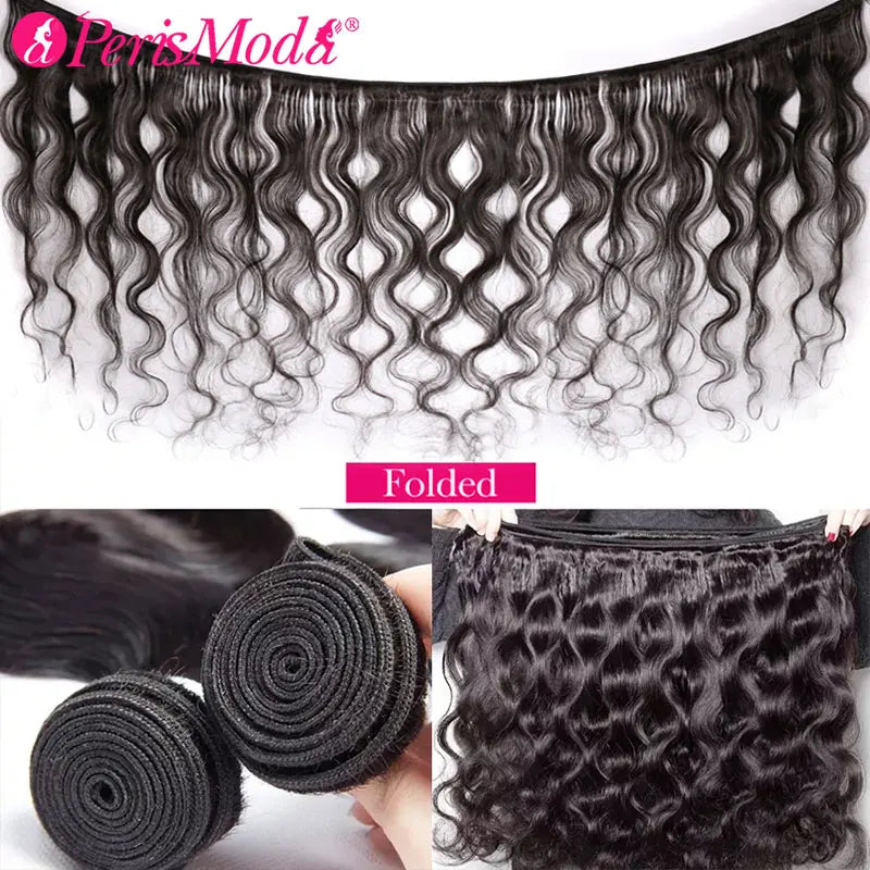 PerisModa Body Wave Bundles Human Hair Brazilian Weaving Natural Black 3 4 Bundles Deal Virgin Hair 30 Inch Raw Hair Extensions