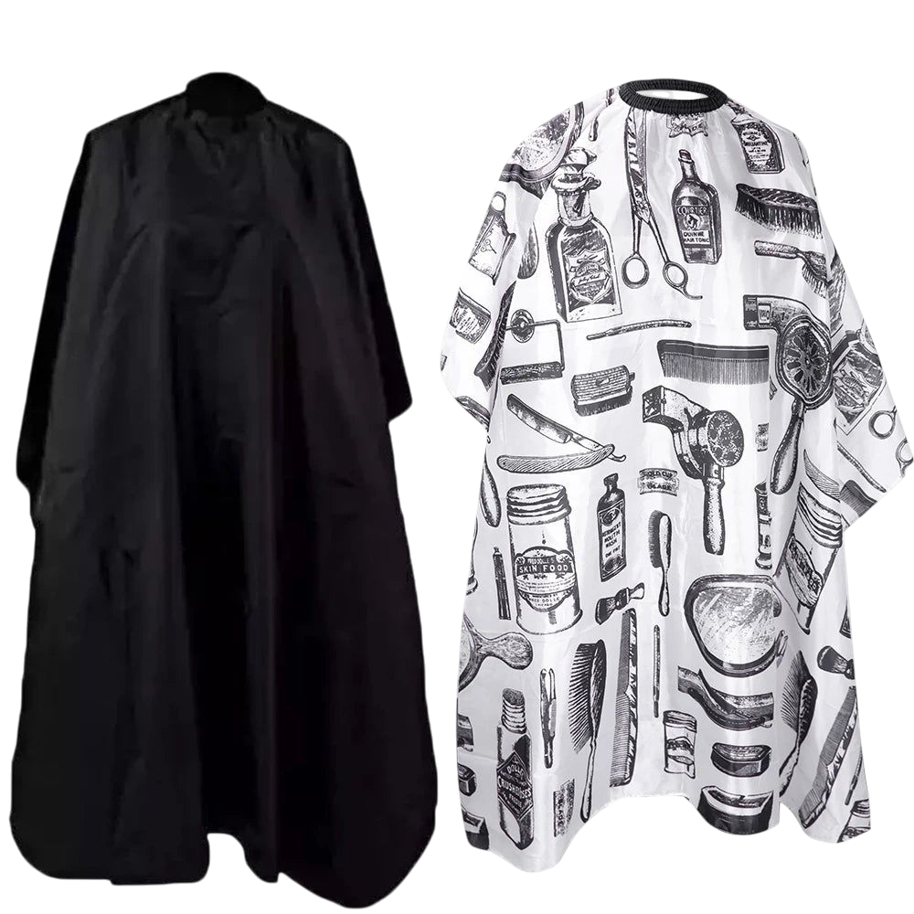 Alileader Professional Hairdressing Salon Nylon Cape with Buckle Snap,Barber Styling Cape,Unisex Black Hair Cutting Cape