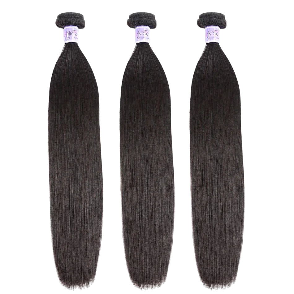 UNice Hair Kysiss Series Malaysian Straight Hair Weave Bundles Human Hair 3  Bundles 8-30 inches Natural Color Virgin Hair