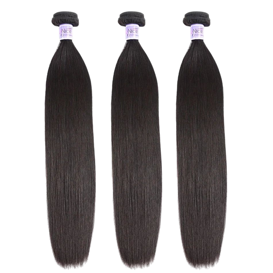 UNice Hair Kysiss Series Malaysian Straight Hair Weave Bundles Human Hair 3  Bundles 8-30 inches Natural Color Virgin Hair