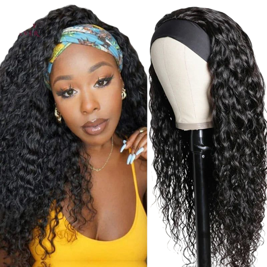 Beautyforever Headband Wigs Human Hair Body Water Wave Headband Human Hair Wigs Curly for Women Beginner Friendly